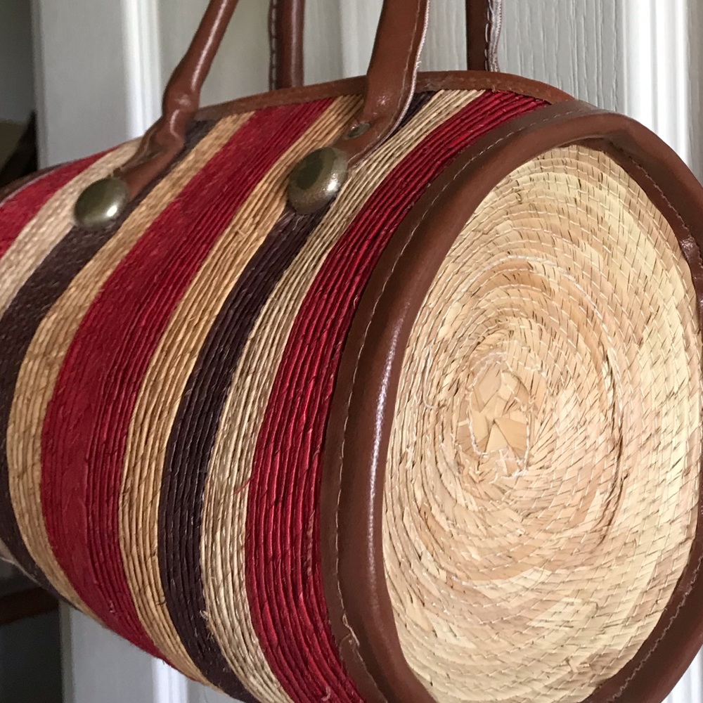 Straw round bag from Costa Maya Caribbean!